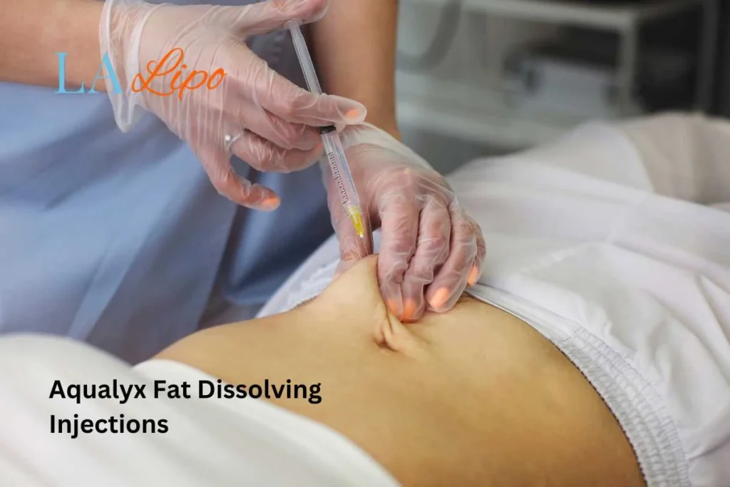woman having fat dissolving injections Lowestoft in the stomach