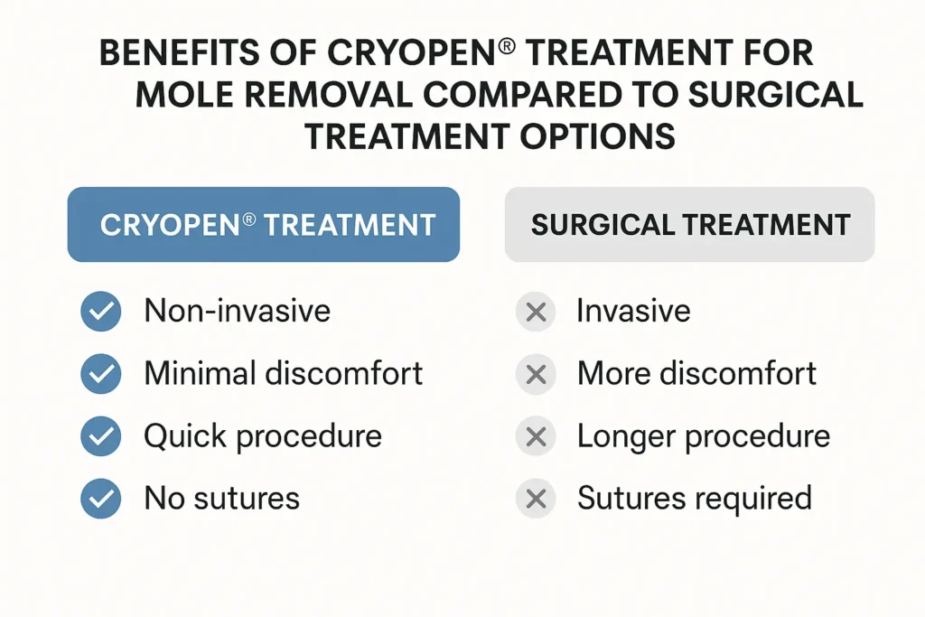 Benefits of professional mole-removal assessment at LA LIPO Lowestoft