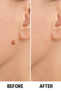 Skin tags removal Lowestoft before and after