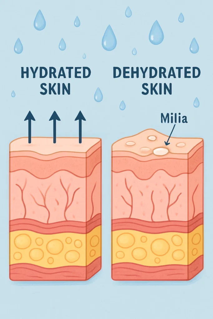 The importance of hydration and milia production Lowestoft