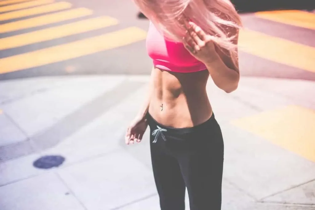 Woman with toned stomach after LA-EMS Body Sculpting Treatment Lowestoft