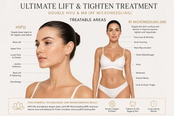 Areas of the body that can be treated - ultimate skin tighten treatment Lowestoft